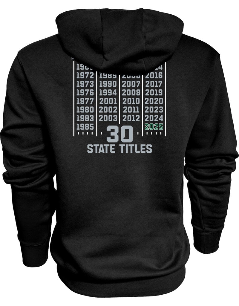 Blue 84 2025 State Football Champions Black Hoodie