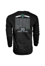 Blue 84 2025 State Football Champions Black Long Sleeve Cotton Tee