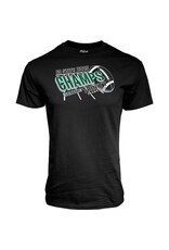 Blue 84 2025 State Football Champions Black Short Sleeve Cotton Tee