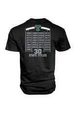 Blue 84 2025 State Football Champions Black Short Sleeve Cotton Tee