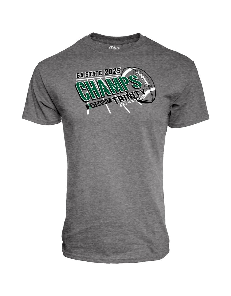 Blue 84 2025 State Football Champions Graphite Short Sleeve Cotton Tee