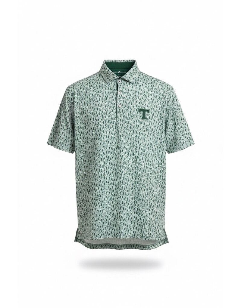 Horn Legend Performance Green Lacrosse Pattern HL1114 Polo