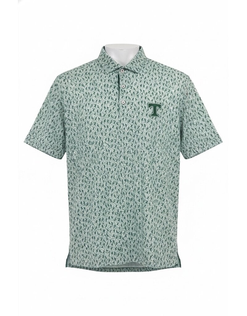 Horn Legend Performance Green Lacrosse Pattern HL1114 Polo