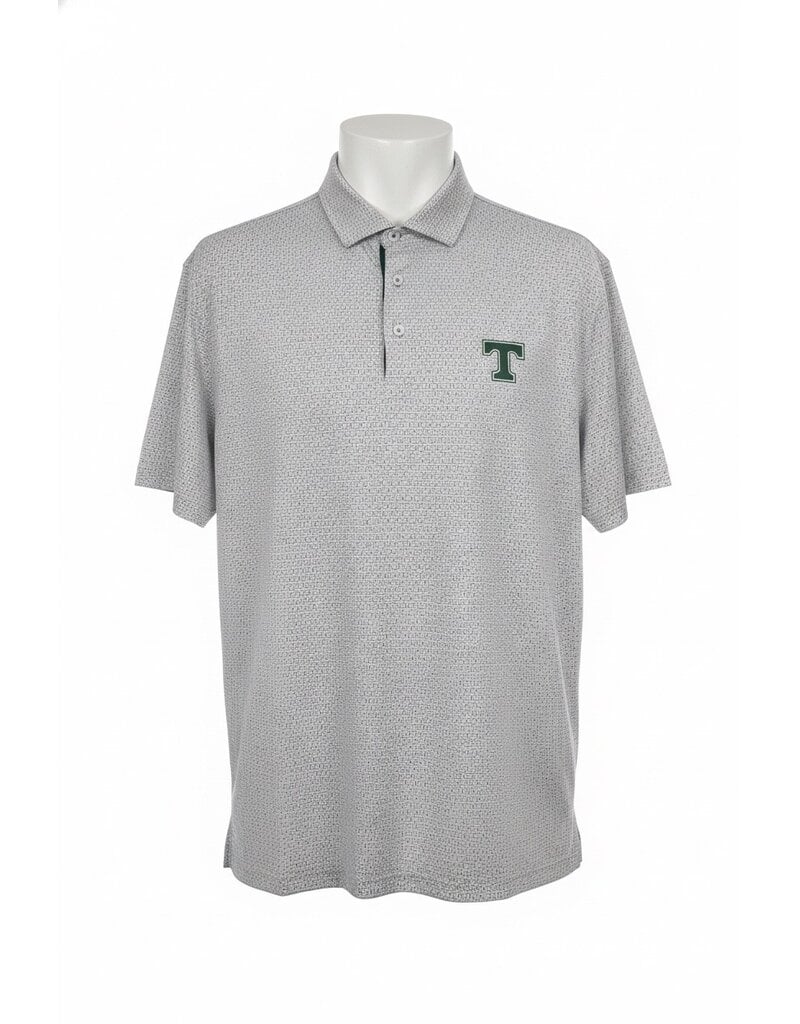 Horn Legend Performance Green Football Pattern Polo