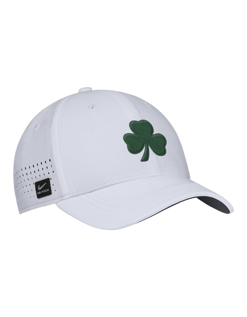 Nike Nike Club Structured Swooshflex White Hat Shamrock Logo