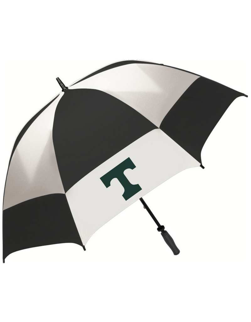 Stormduds Golf Umbrella Black White Pattern Vented 68 inch coverage