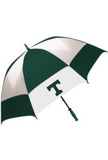 Stormduds Golf Umbrella Green White Pattern Vented 68 inch coverage