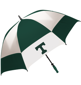 Stormduds Golf Umbrella Green White Pattern Vented 68 inch coverage