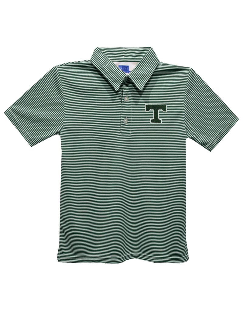 Vive La Fete Youth Green Stripe Polo