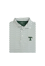Horn Legend Performance White Clover Leaf Pattern Polo