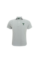 Horn Legend Performance White Clover Leaf Pattern Polo