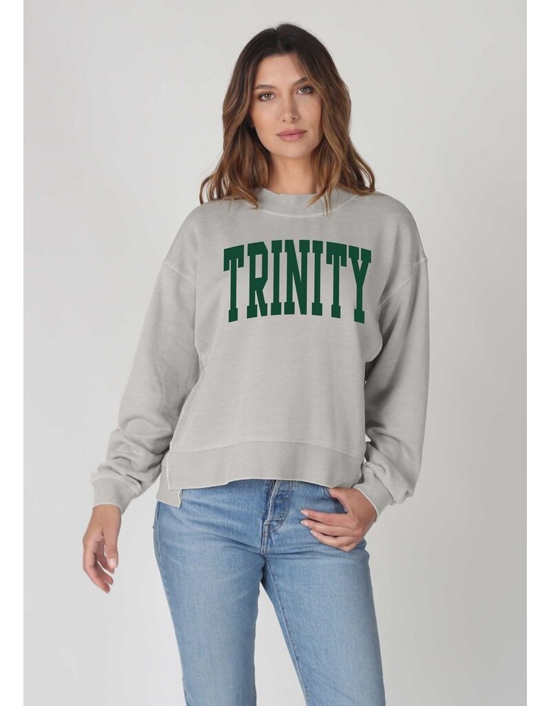 Chicka-d Burnout Boxy Crew Pullover Steel