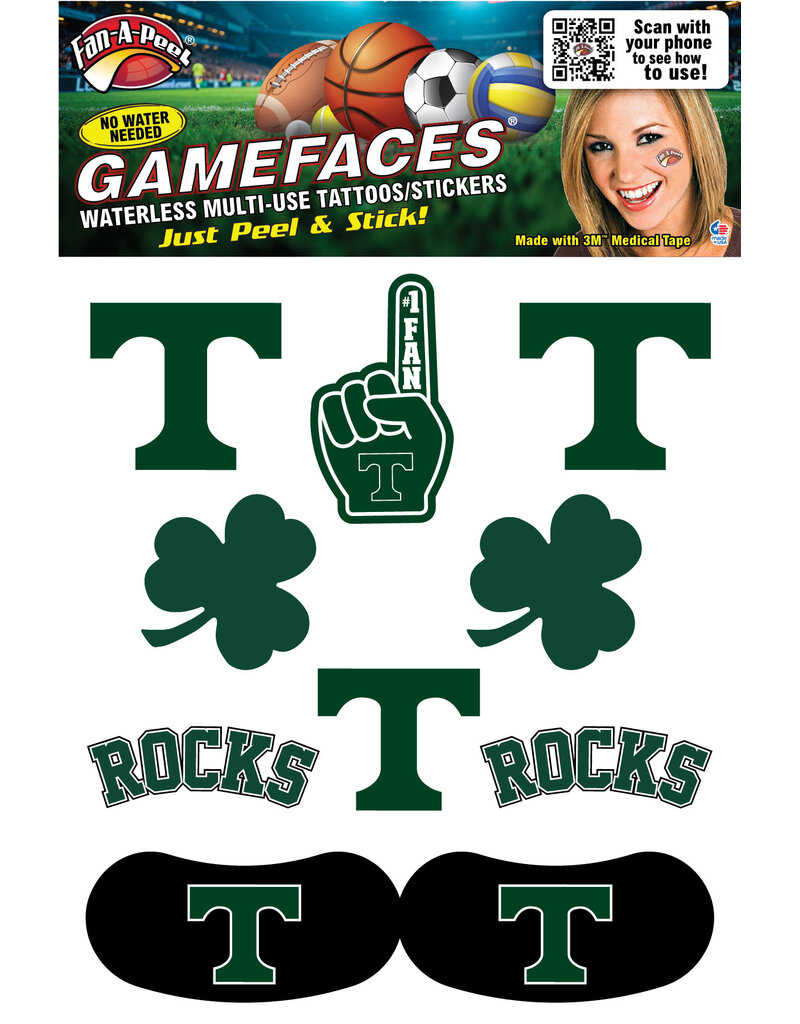 Game Faces Game Faces 10 pack Tattoos/Stickers