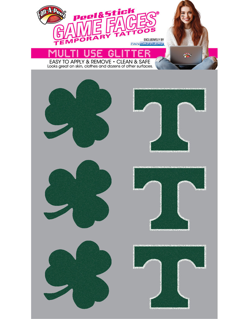 Game Faces Game Faces 6 pack Glitter Tattoos/Stickers