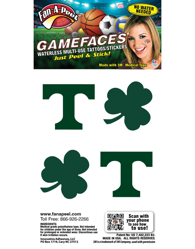 Game Faces Game Faces 4 pack Tattoos/Stickers