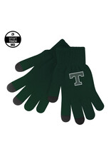 Logo Fit Knit Texting Gloves Green