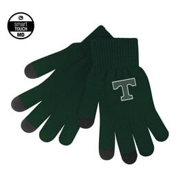 Logo Fit Knit Texting Gloves Green