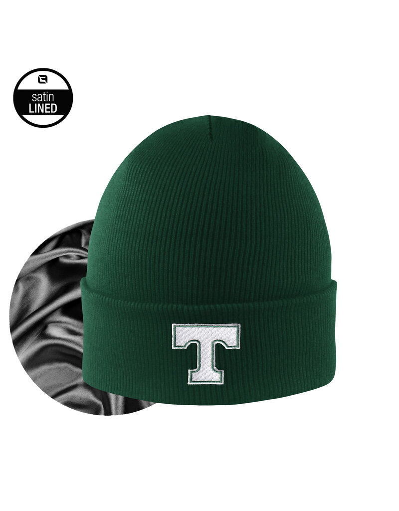 Logo Fit Satin Lined Knit Cuff Monroe Hat Green