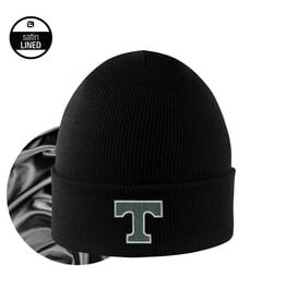 Logo Fit Satin Lined Knit Cuff Monroe Hat Black