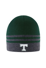 Logo Fit Knit Stripe Beanie Charcoal/Green
