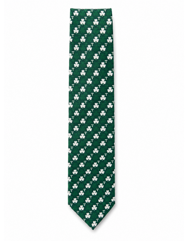 Candor Threads New Shamrock/power T Design Tie Woven Silk