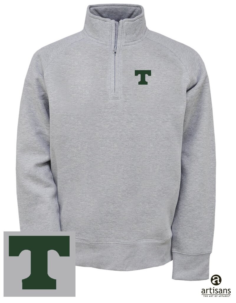 Artisans Sport Grey Cotton 1/4 Zip