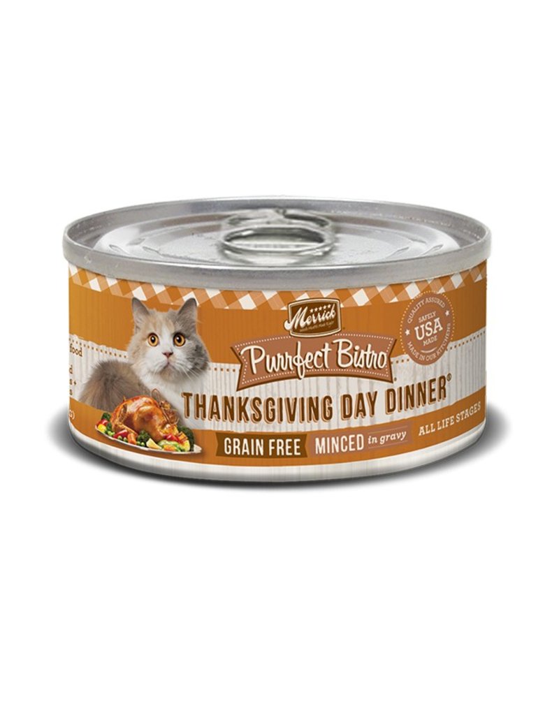 Merrick Canned Cat Thanksgiving Dinner Minced 5.5 OZ