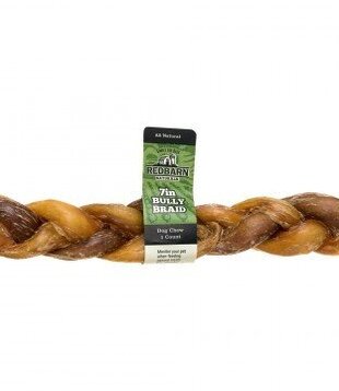 Red Barn Braided Bully Stick 7"