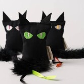 Crochet Kitty Black Catnip Cat