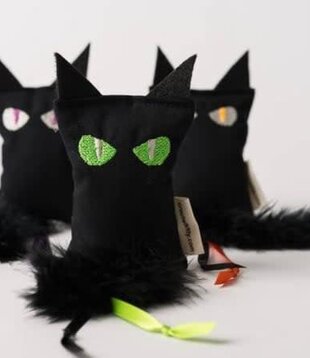 Crochet Kitty Black Catnip Cat
