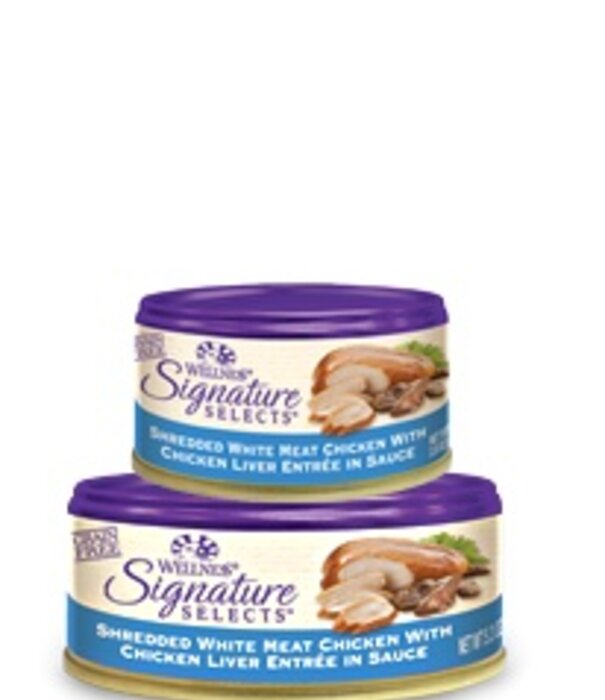 Wellness Canned Cat Signature Selects Chicken & Chicken Liver Shredded 2.8 oz