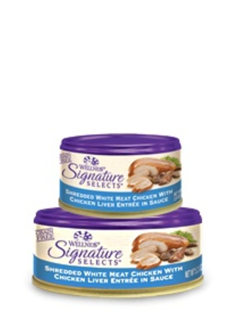 Wellness Canned Cat Signature Selects Chicken & Chicken Liver Shredded 2.8 oz