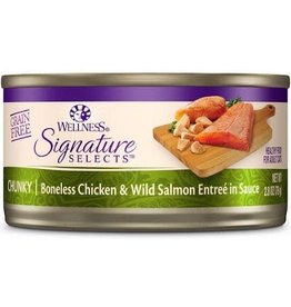 Wellness Canned Cat Signature Selects Chicken Salmon Chunky 2.8 oz