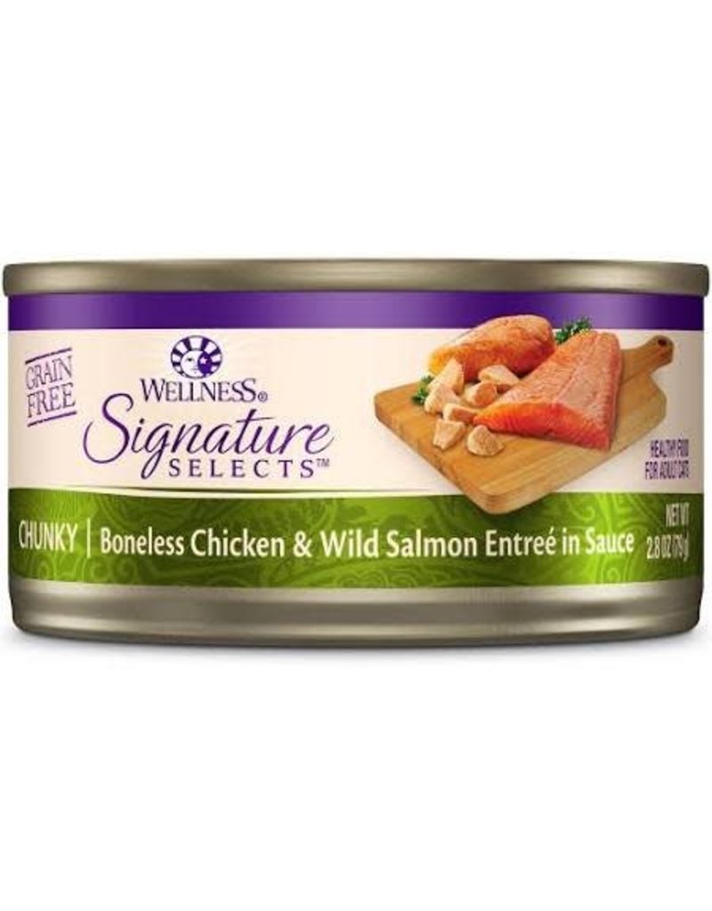 Wellness Canned Cat Signature Selects Chicken Salmon Chunky 2.8 oz