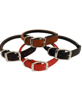 Auburn Leathercrafters Rolled Leather Collar 5/8" x 14