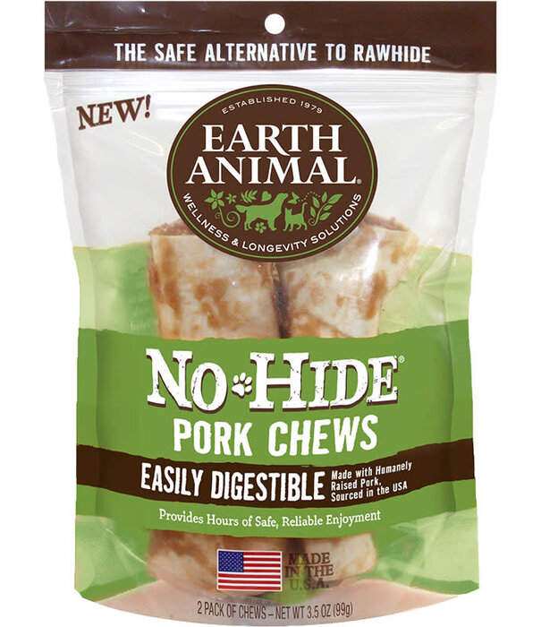 Earth Animal Dog No Hide Chews 4 Inch 2 Pack