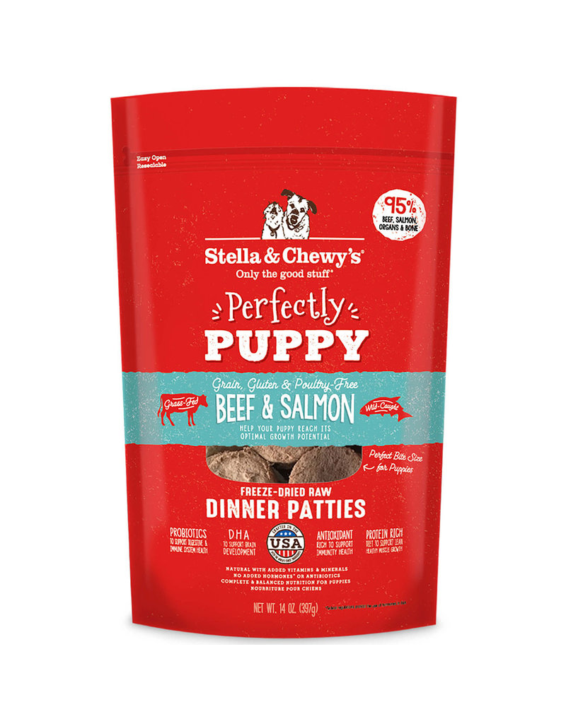 Stella & Chewy's Puppy Freeze-Dried Dinner Patties Beef & Salmon 14 oz