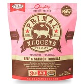 Primal Frozen Raw Cat Beef/Salmon Nuggets 3 Lb