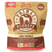 Primal Frozen Raw Dog Lamb Nuggets 3 Lb
