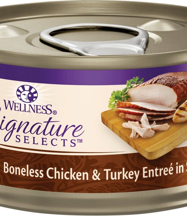 Wellness Canned Cat Signature Selects White Meat Chicken W/ Turkey Shredded 2.8 OZ