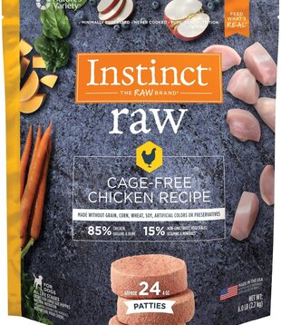 Nature's Variety Frozen Dog Cage Free Chicken Patties 6 Lb