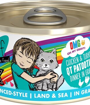 Weruva BFF Canned Cat OMG QT Patootie Chicken Turkey 5.5 Oz