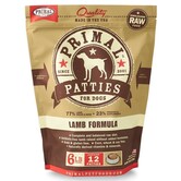 Primal Dog Frozen Raw Lamb Patties 6 LB