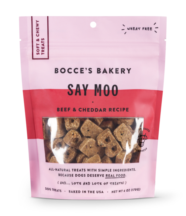 Bocce's Bakery Bocce's Bakery Soft & Chewy Say Moo 6 oz