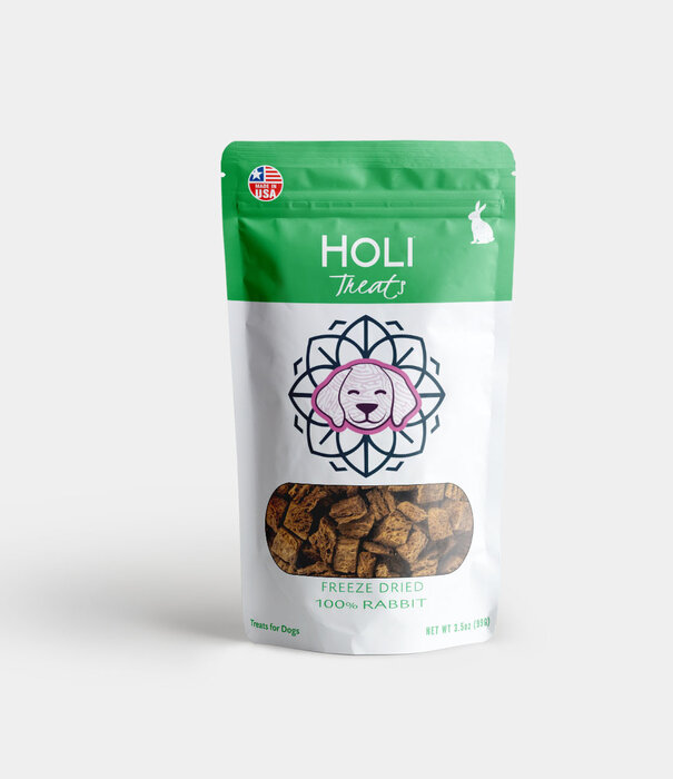 Holi Chow Holi Chow Dog Freeze Dried Rabbit Treats 3.5 OZ