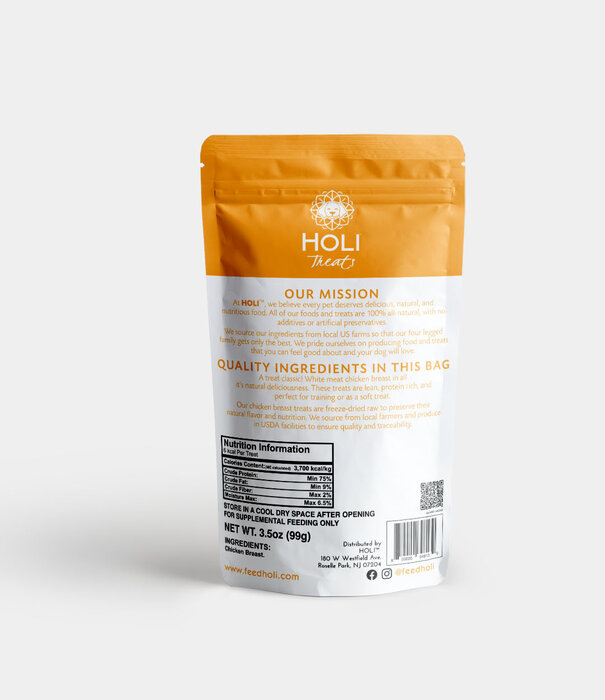 Holi Chow Holi Chow Dog Freeze Dried Chicken Breast Treats 3.5 oz