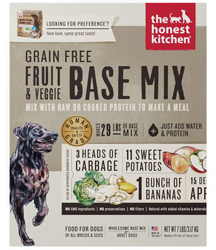 The Honest Kitchen Dry Dog Grain Free Fruit and Vegetable Base Mix 7 Lb