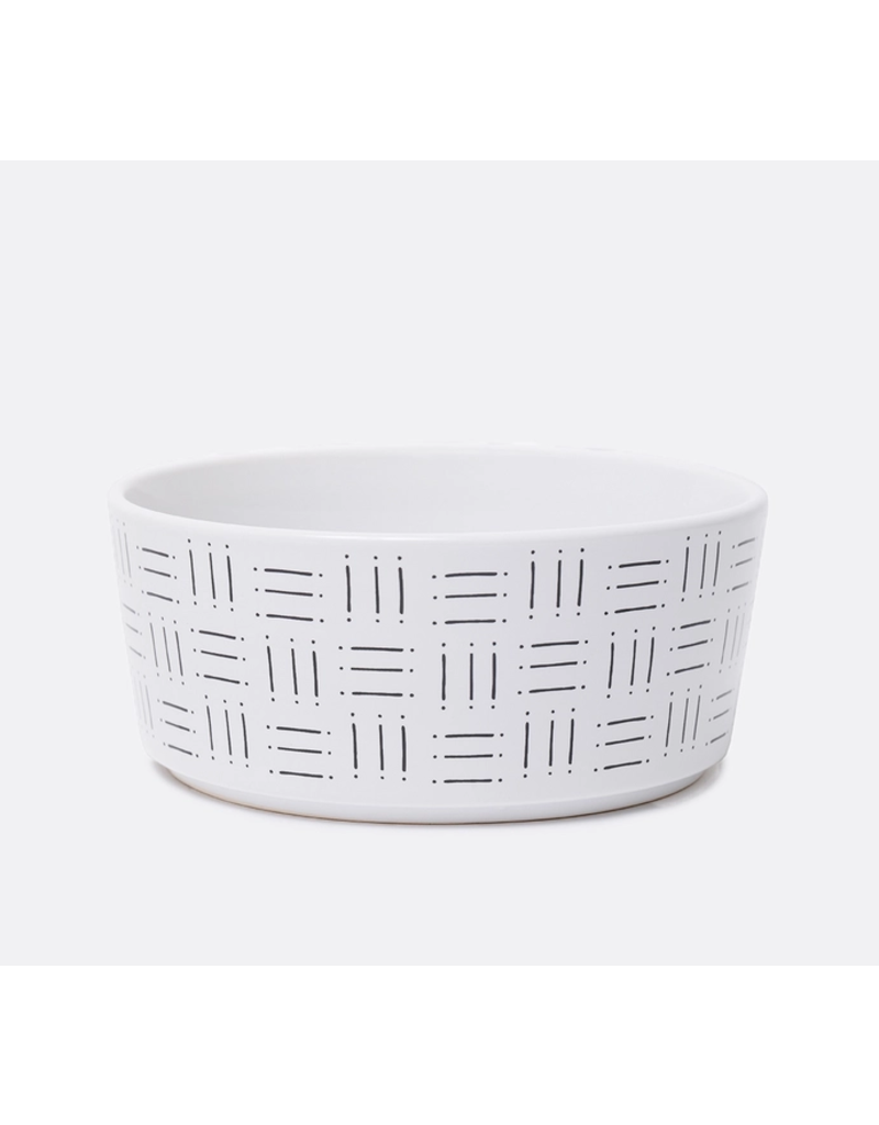 Waggo Waggo Mudcloth Ceramic Bowls  Line Print Medium