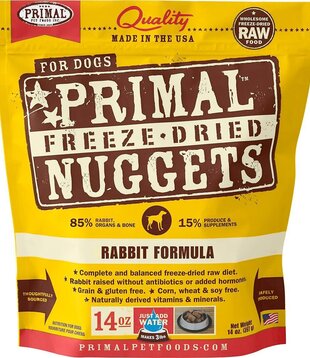 Primal Frozen Raw Rabbit Nuggets Dog 3 LB