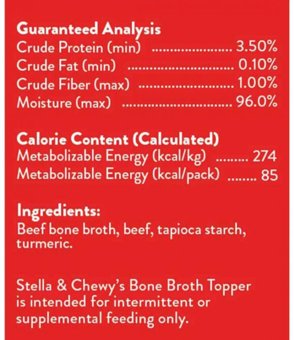 Stella & Chewy's Broth Topper Grass Fed Beef 11 oz